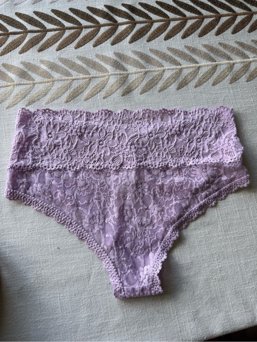 aerie Lace High-Waist Bikini Panty - Lilac